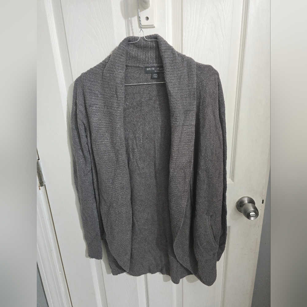 Barefoot Dreams Womens CozyChic Lite Circle Lounge Cardigan Grey Size XS/S